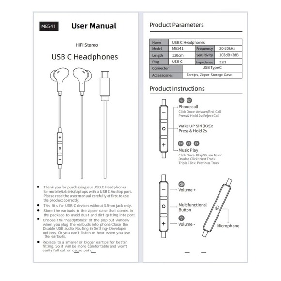 USB C Headphone for Samsung S23 FE S22 S21 S20 A53 A54 Wired Earbuds Magnetic in - Picture 11 of 12